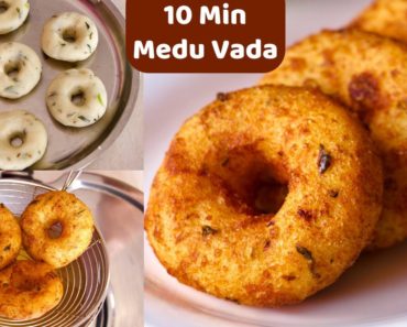 10 min Crispy Medu Vada Recipe, Instant breakfast recipe, no