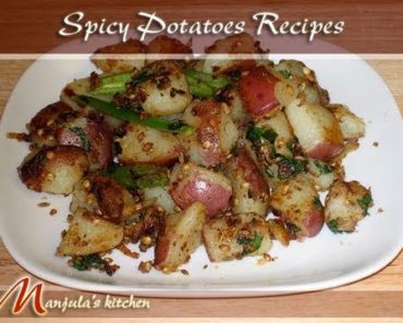 Spicy Potatoes Recipe by Manjula, Indian Vegetarian cuisine