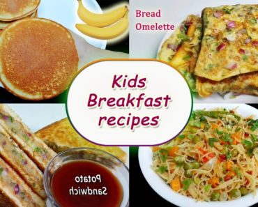 Kids Breakfast recipes || 4 Instant Breakfast recipes