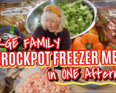 30 LARGE FAMILY SLOW COOKER FREEZER MEALS IN ONE AFTERNOON!