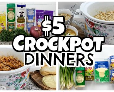 $5 EASY + HEALTHY CROCKPOT MEALS || Frugal Family Dinners