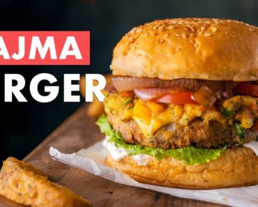 Veg Burger with Rajma Patty