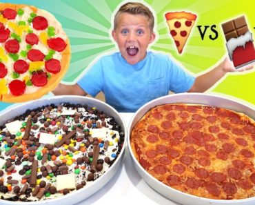 Giant Dessert Pizza vs Giant Real Food Pizza vs Giant