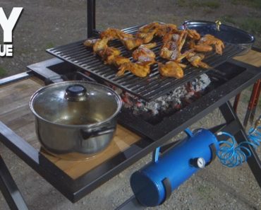 DIY Barbecue Grill BBQ Build with car JACK!