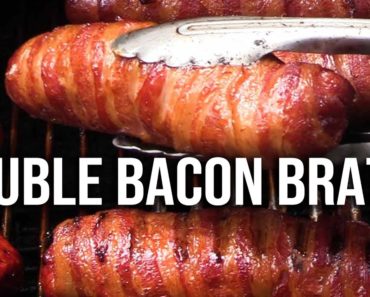 How to Grill Double Bacon Brats
