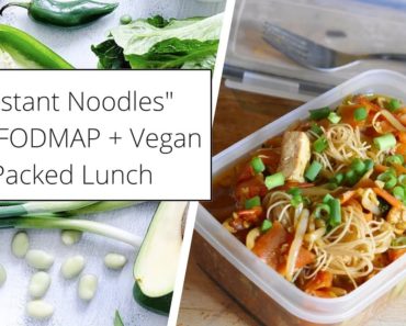 “Instant” Noodles packed Lunch Recipe Vegan & Low FODMAP