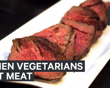 Vegetarians eat meat for the first time