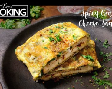 Spicy Omelette Cheese Sandwich | Easy Breakfast Recipe