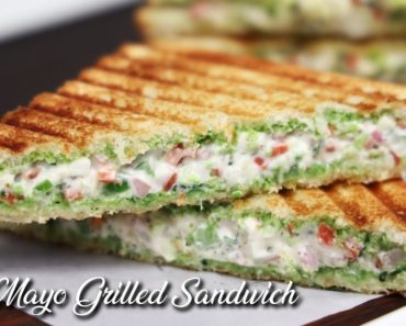Veg Mayo Grilled Sandwich Recipe | मेयोनिसे सैंडविच