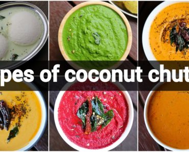 6 types coconut chutney recipe for morning breakfast