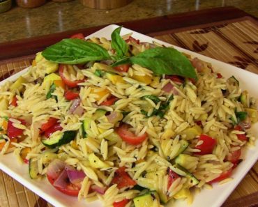 Grilled Vegetable Orzo Pasta Salad – Vegetarian Recipe