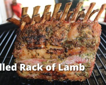 Grilled Rack of Lamb on Big Green Egg