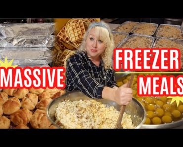 How to Cook 40 MASSIVE FREEZER MEALS Before BABY! Large