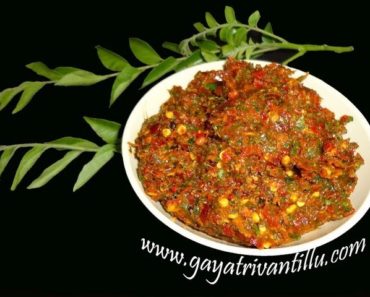 Karivepaaku Karam – Andhra Recipes – Telugu Vantalu