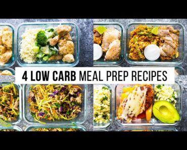 4 LOW CARB meal prep recipes