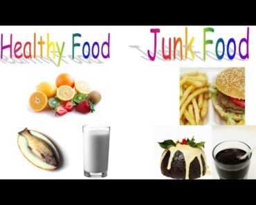 Healthy food and Junk food for preschool children and kindergarten