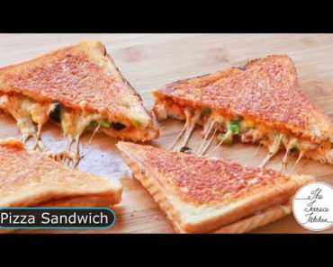 Tawa Bread Pizza Sandwich Recipe