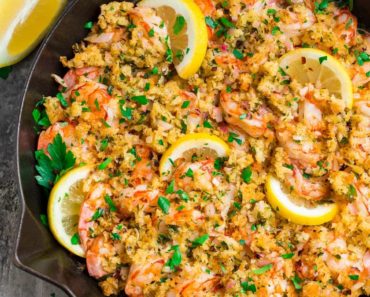 Baked Shrimp Scampi with Bread Crumbs