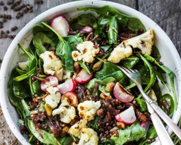 Indian Spinach Salad with Tempered Seed Dressing