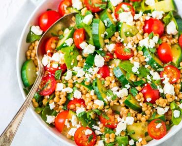 Israeli Couscous Salad with Feta and Lemon Dressing – WellPlated