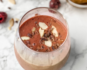 Chocolate Cherry Smoothie with Almond Butter