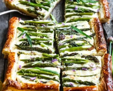Asparagus Tart with Chives, Tarragon & Gruyere