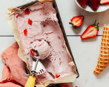 Creamy Vegan Strawberry Ice Cream