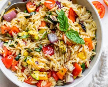 Grilled Vegetable Orzo Pasta Salad