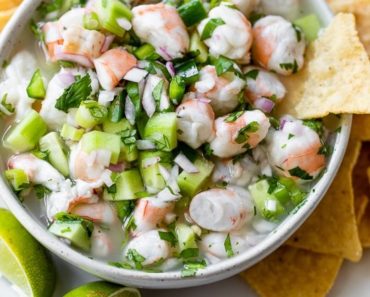Shrimp Ceviche with Cucumbers and Jalapeno