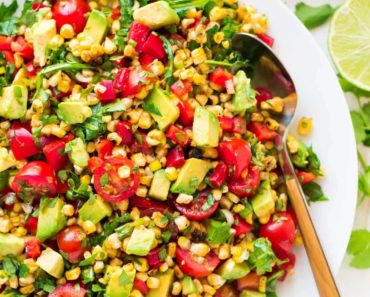 Grilled Corn Salad with Feta and Avocado