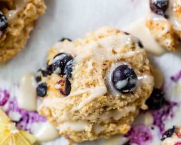 Blueberry Biscuits with Lemon Glaze {Drop Biscuits} – WellPlated