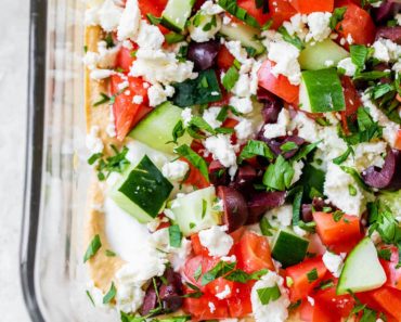 Greek Layer Dip Recipe with Hummus {Easy Appetizer}