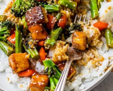 Tofu Stir Fry with Vegetables in a Soy Sesame Sauce