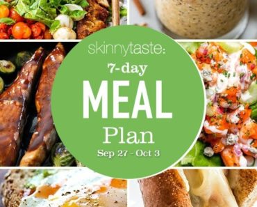 7 Day Healthy Meal Plan (September 27- October 3)