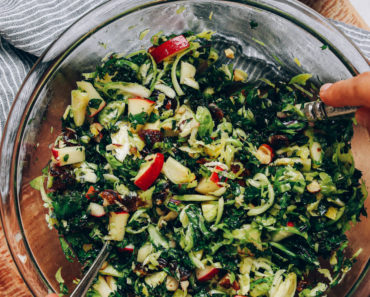 Shaved Brussels Sprout Salad with Apples and Dates