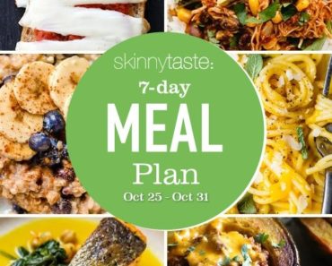 7 Day Healthy Meal Plan (October 25-31)