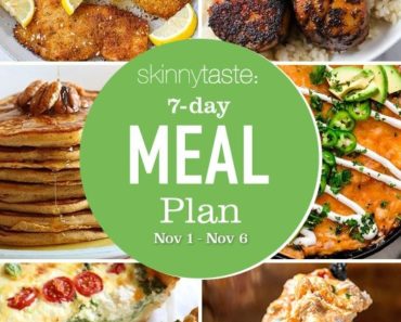 7 Day Healthy Meal Plan (November 1-7)