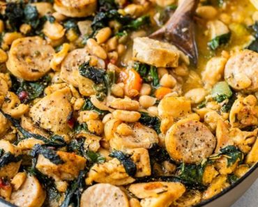 Chicken Cassoulet with Sausage and Swiss Chard