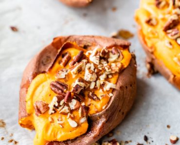 Twice Baked Sweet Potatoes with Crunchy Pecans – WellPlated