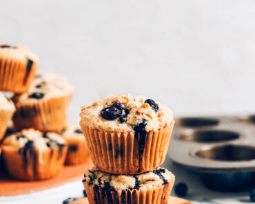 1-Bowl Gluten-Free Blueberry Muffins (Vegan)