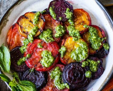 Grilled Beets with Pesto