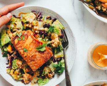 Smoky Summer Salad with Lime-Crusted Salmon (30 Minutes!)