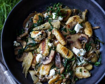 Gnocchi with Fennel, Spinach and Mushrooms